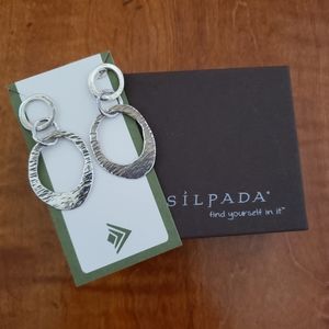 Silpada Sterling Silver Earrings,  1 1/2 inch